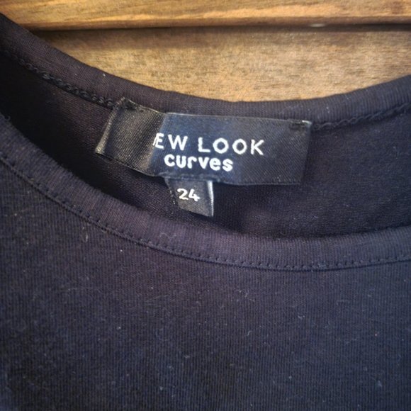 Asos Curve Black Scoop Neck Bodysuit NWOT - Picture 4 of 4